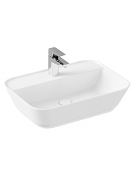 Vitra Geo Dikdörtgen Beyaz Çanak Lavabo Armatür Delikli