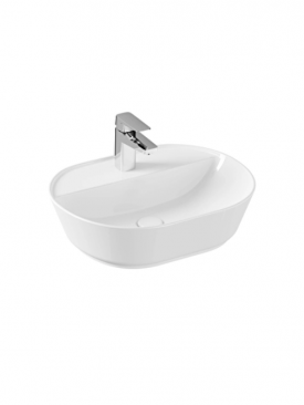 Vitra Geo Oval Beyaz Çanak Lavabo Armatür Delikli